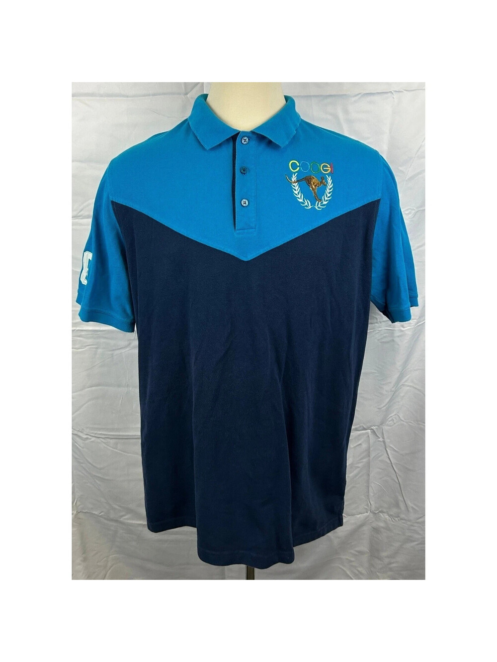 COOGI Men's XXL Color Block Polo Shirt Short Sleeve